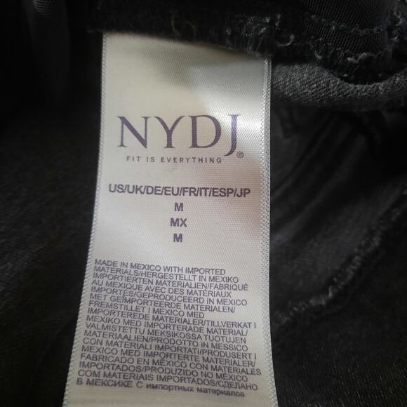 NYDJ Womens Trinity Pull-On Slim Bootcut Black Jeans Size M - Picture 4 of 6